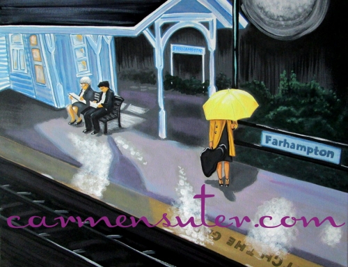 Farhampton Train Station – How I Met Your Mother – 20″ x 16″ Acrylic on Canvas