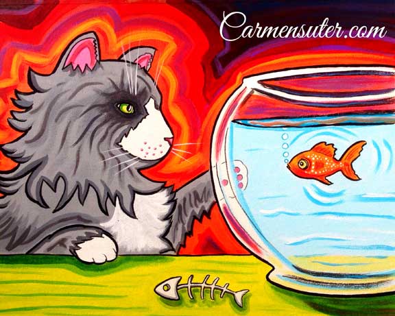Cat-and-Fishbowl-Painting-Barrie-artist-Carmen-Suter