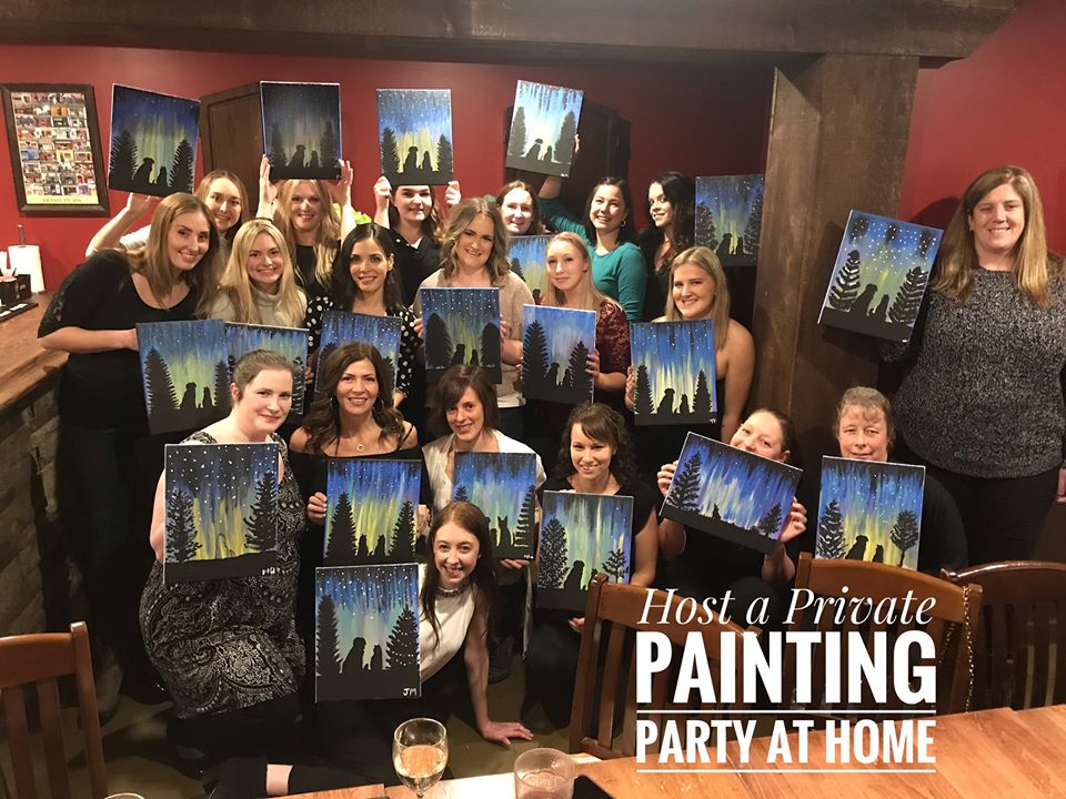 Painting Party_Northern Lights in Barrie
